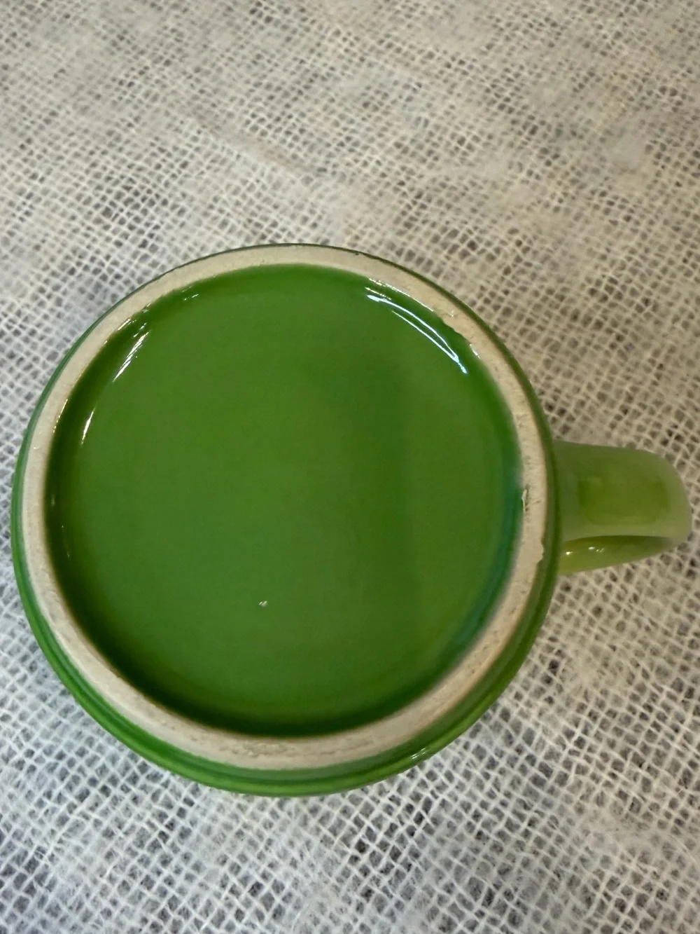 Le Creuset Palm Green Coffee Mug EUC
